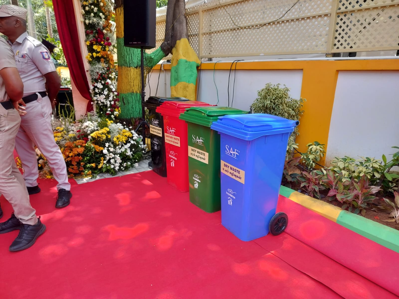 SAF® Color-Coded Waste Bins Installed at CM Perambur MLA Office